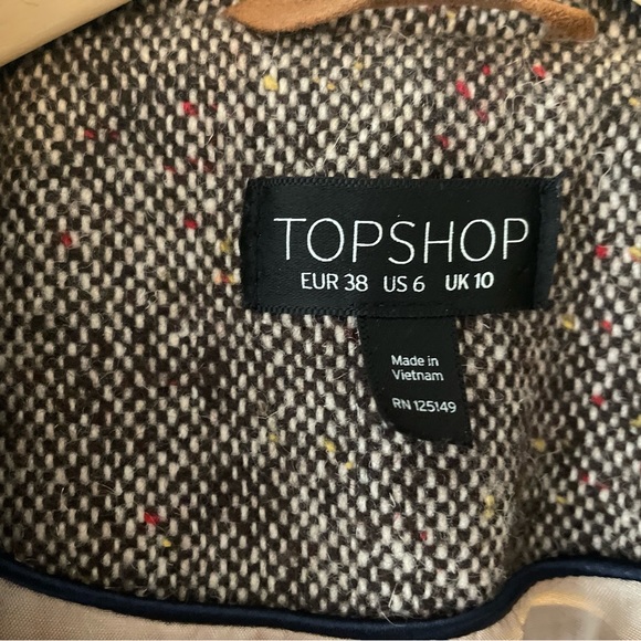 Topshop Tweed Blazer with Suede Elbow Patches - Picture 5 of 8